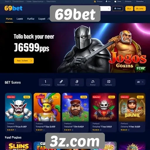 Interface e usabilidade do site de jogos 69bet